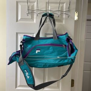 Fila Teal and Purple Duffle Bag